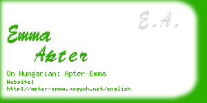 emma apter business card